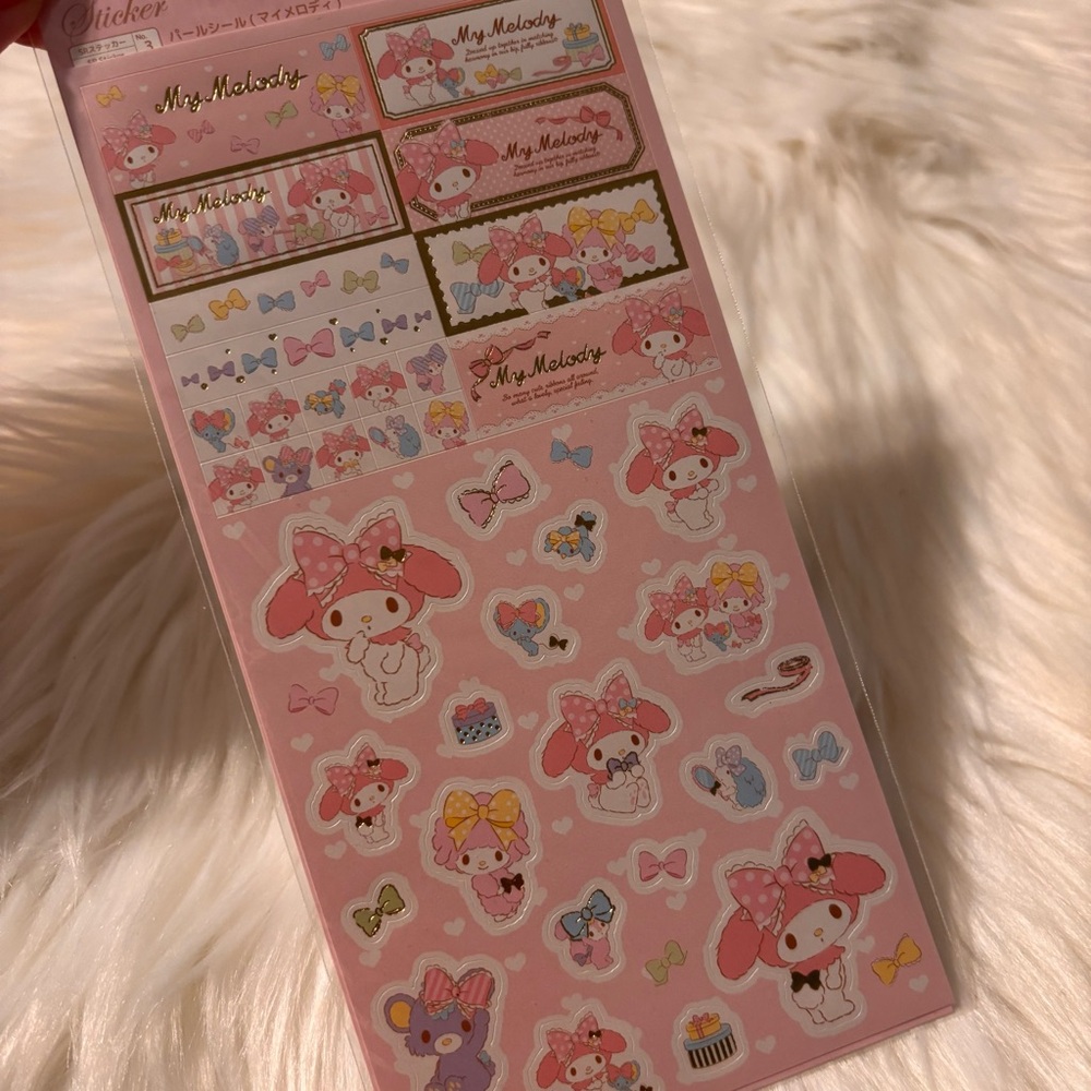 Sanrio My Melody Sticker Collection - White and Pink